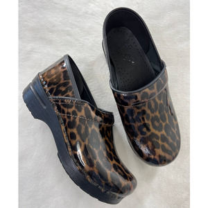 Dansko Cleopatra Style Clogs Leopard Animal Big Cat Professional Nursing Shoes